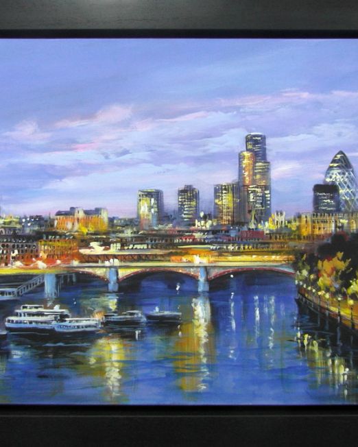 River Thames View, London Framed