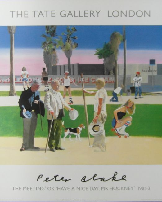 Peter Blake The Meeting or Have a Nice Day Mr Hockney 1981-3