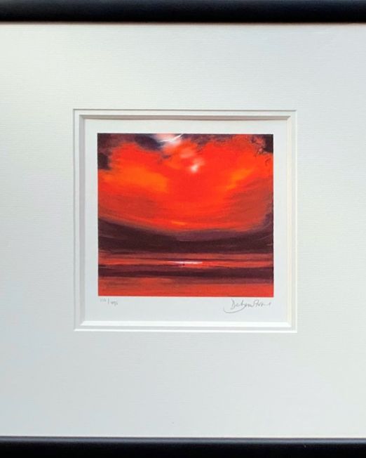 Debra Stroud Red Sky (Image 16 x 17cm) (Frame 40 x 41cm)