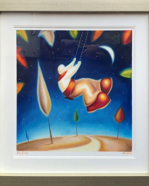 Adam Barsby Sky Swing (59 x 59cm) (Frame 87 x 89cm)