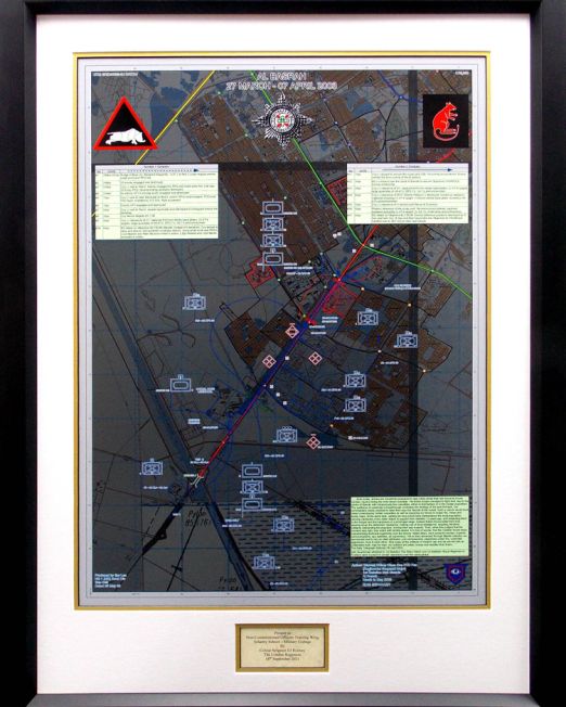 Iraq 2003 Operayional Map Framed