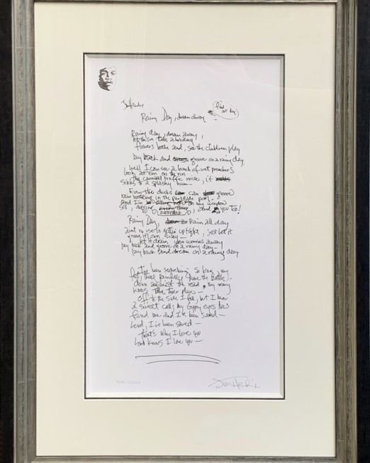 Jimi HendrixRainy Day Dream Away (Image 52 x 29cm) (Frame 83 x 59cm)