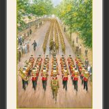 1st Battalion Irish Guards Marching to War from Wellington Barracks 1914