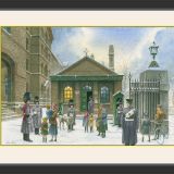 Irish Guards on Duty at Christmas at the Front Gate of Chelsea Barracks